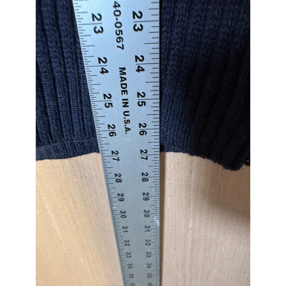 J. Crew Navy Blue Ribbed Knit Crew Neck Sweater Vest Sleeveless Classic Preppy L